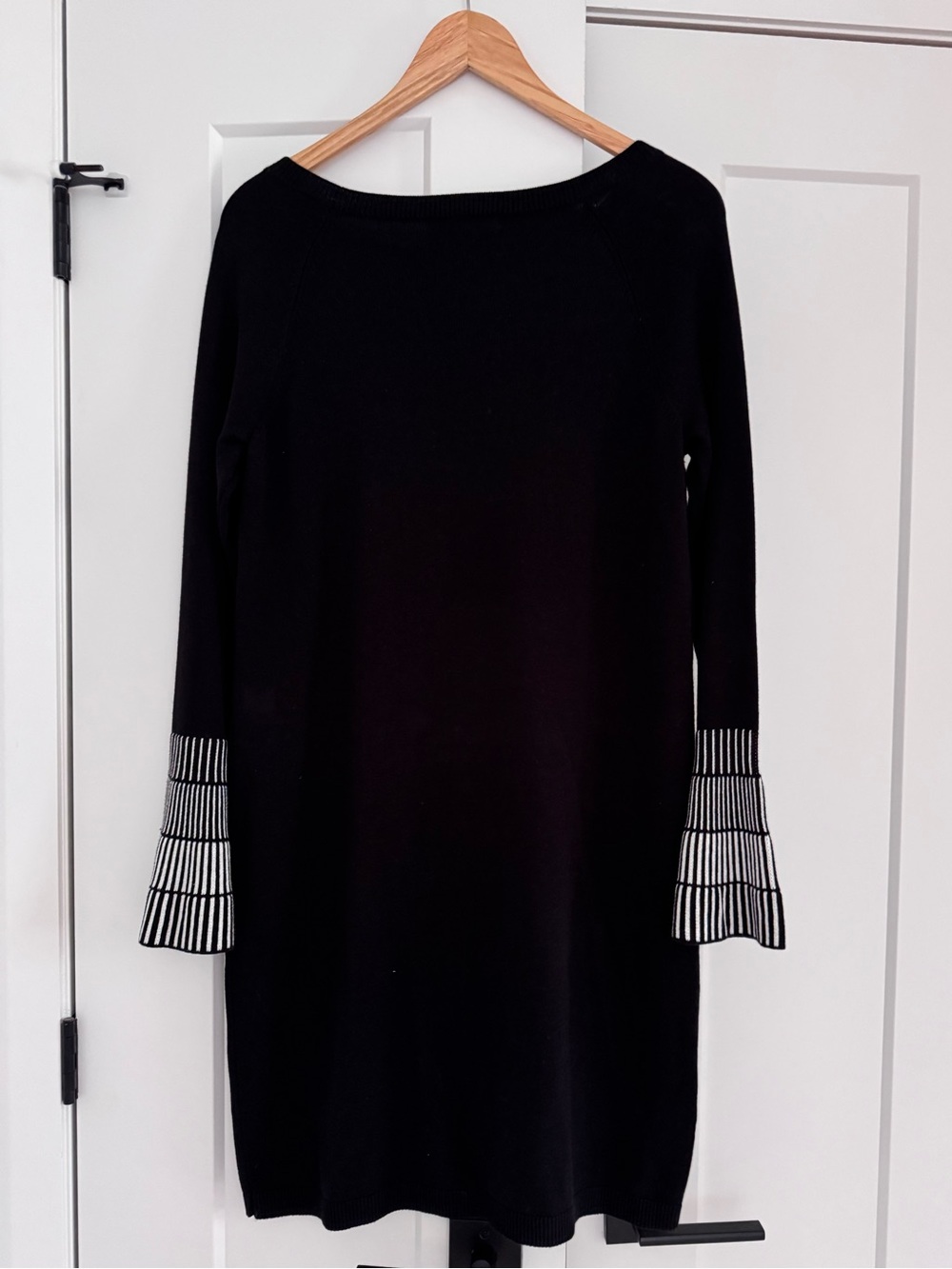 Banana Republic Black Sweater Dress Bell Sleeves XS NWT